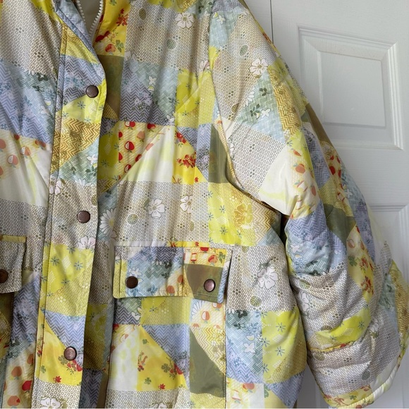 Urban Outfitters Patchwork Printed Nylon Puffer Jacket - Picture 3 of 8